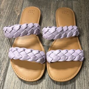 a new day Lilac Braided Slide Sandals